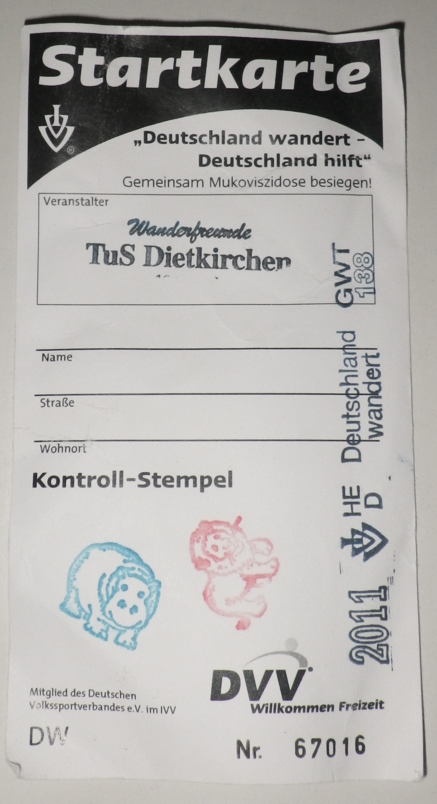 Startkarte Startkarte